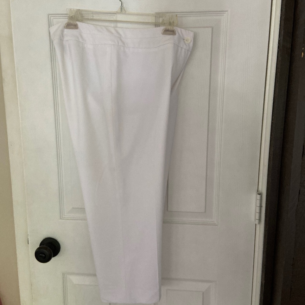 Talbots 12 Petite White lined Summer Crop Capris EXC